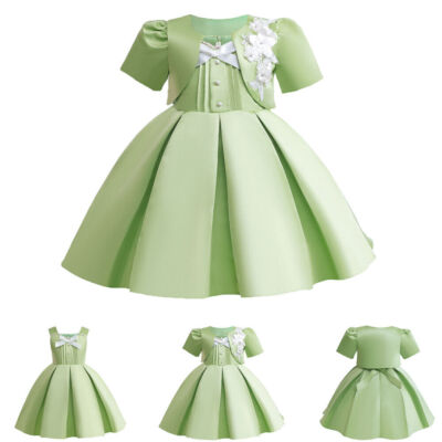 Formal Flower Girls Pageant Tutu Dress With Shrug Cape Wedding Bridesmaid Gown | eBay Formal Flower Girls Pageant Tutu Dress With Shrug Cape Wedding Bridesmaid Gown | eBay