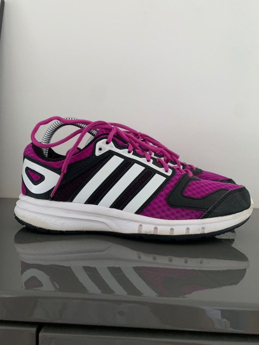 Adidas ladies black/purple Galaxy running trainers size B44158, used