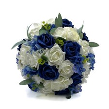 Artificial Wedding Flowers Silk Rose Brides Bouquet Posy in 59 Colours & Designs
