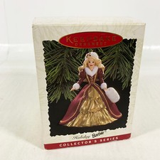 1996 Hallmark Keepsake Christmas Ornament Holiday Barbie Collector's Series 4