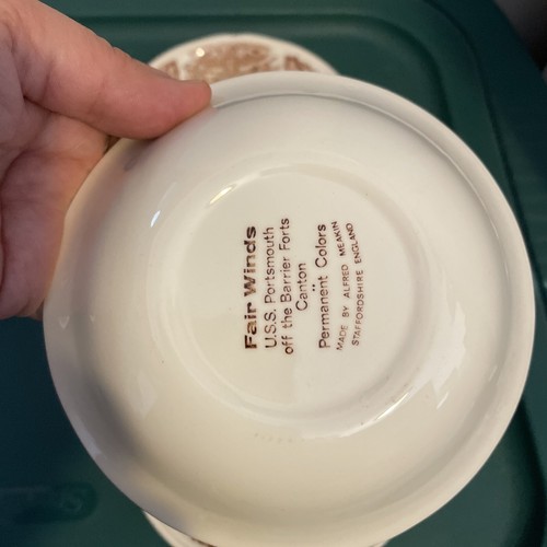 Alfred Meakin FAIR WINDS Set of 5 Dessert/Fruit Bowls uss portsmouth 5 1/4" s3 - Picture 6 of 8