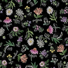 Michael Miller - Flower Market - Going Wild - Black