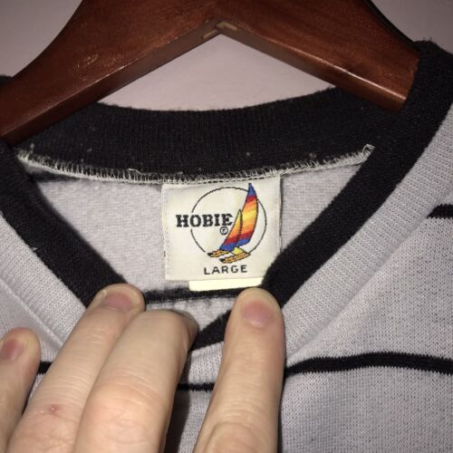 VINTAGE 1980's HOBIE CREWNECK SWEATSHIRT large MADE IN USA SURFING SKATE - Picture 2 of 3