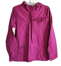 Paradox Women's Sz M Dark Magenta Rain Hoodie Jacket