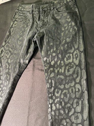 $1,000 DOLCE AND GABBANA LEOPARD PRINT JEANS SIZE 46 FITS US WAIST 30” AUTHENTIC - Picture 7 of 24