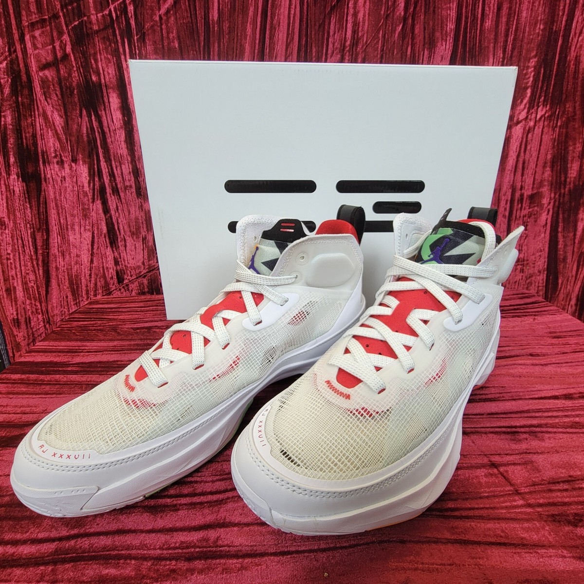 NEW Nike Air Jordan XXXVII 37 White Red Hare Basketball