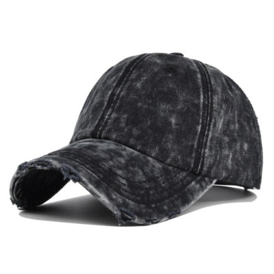 Washed Cotton Vintage Baseball Cap Unisex Adjustable Strapback Hat For Men Women