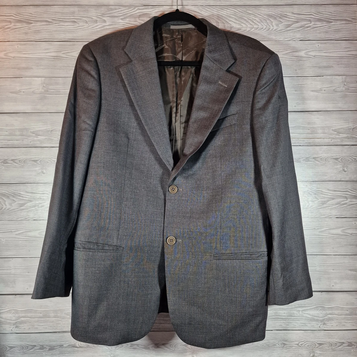 Mens Armani Collezioni 100 Wool Blazer Size 40 Grey eBay