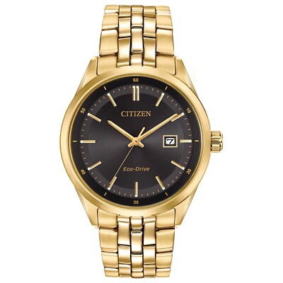 Citizen Men's Classic Date Eco-Drive Gold Stainless Steel Watch 41 MM BM7252-51E