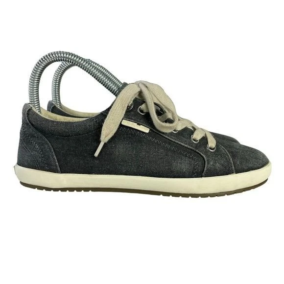 Taos Star Charcoal Wash Lace Up Canvas Sneakers Shoes 6.5