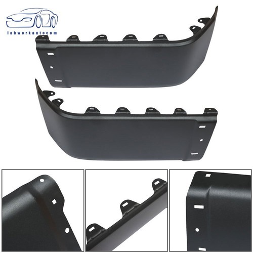 Pair Rear Bumper End Caps For 2007-2014 Chevrolet Silverado 3500 HD Black LH RH - Picture 2 of 8