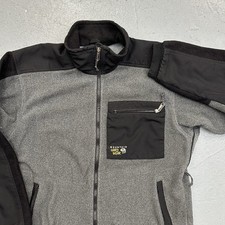 Mountain Hardwear Mens Medium Black Fleece Jacket USA Made Full Zip Outdoor