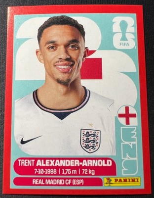 2026 Panini FIFA World Cup Trent Alexander-Arnold England 6 Red Parallel Sticker