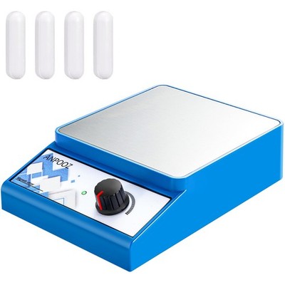 ANPOOZ Magnetic Stirrer with 4 PCS Stir Bars, Plate 3000RPM Magnetic... 