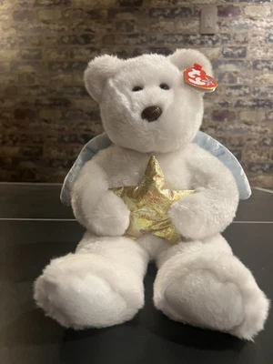 TY 2005 Beanie Babies - “Star” the Angel Bear (Gold Star) - (14”) - MWMTs - Image 1 of 4