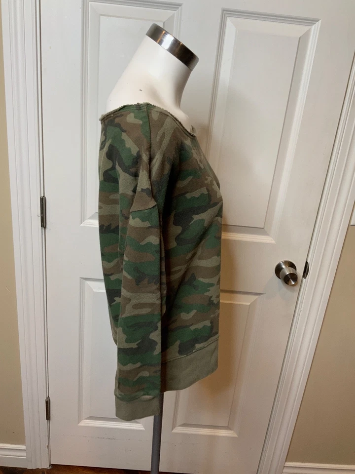 Deni & Supply 绿色迷彩露肩带纽扣“Boyfriend”风格,尺寸 S — 第 2/4 张图片