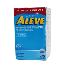 Aleve Soft Grip Arthritis Cap Naproxen Sodium Pain Reliever, 270ct EXP 05/2026