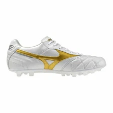 MIZUNO MORELIA II JAPAN AG P1GA2603 50 White Pearl/Gold Unisex Soccer Cleats