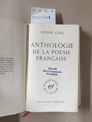Anthologie de la Poesie Francaise : Gide, André: