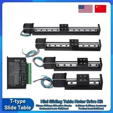 Motorized Slide Table Linear Guide Rail Stage Mini Sliding Table Motor Drive Kit