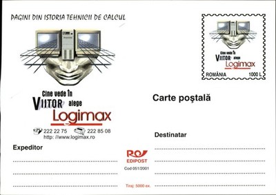 Those Who See Into the Future Choose Logimax glasses advertising postcard