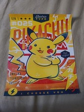 20x25cm Unframed Japanese Anime Pokemon Pikachu Poster Decor Wall Art Canvas