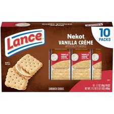 Lance Creme Sandwich Crackers Vanilla 1.7 oz 10 Count Lance Creme Sandwich Crackers Vanilla 1.7 oz 10 Count