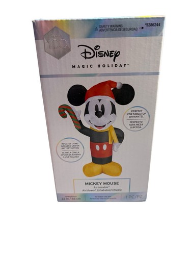 Disney Mickey Mouse Airdorable Airblown Inflatable Indoor 22 Inches Christmas - Picture 4 of 5