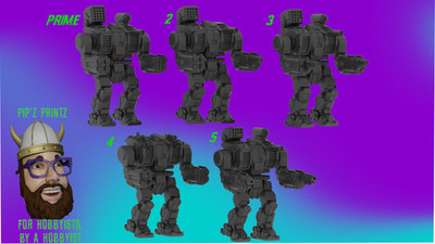 Tundra Wolf Alternate Mech Model For Battletech 6mm-10mm-15mm