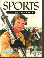 1955 Sports Illustrated Jan 31 Issue Jill Kinmont-Hot Rod Hundley-Tom Heinsohn