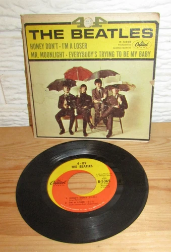 THE BEATLES Capitol Records 4 By 4 45 Vinyl Record R 5365