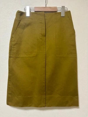 LOUIS VUITTON Jupe Mi-longue Femme Taille 34 Jaune Authentique - Photo 1/4