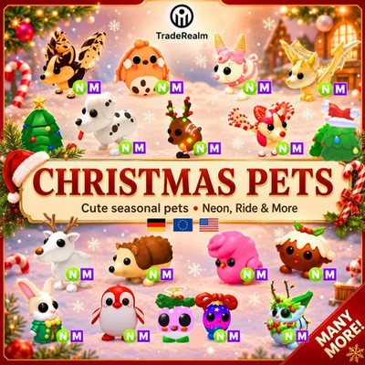 Adopt Me Pet CHRISTMAS PETS /BAT DRAGON/EGG/BAUBLE BUDDIES/PENGUIN/CABBIT/HARE