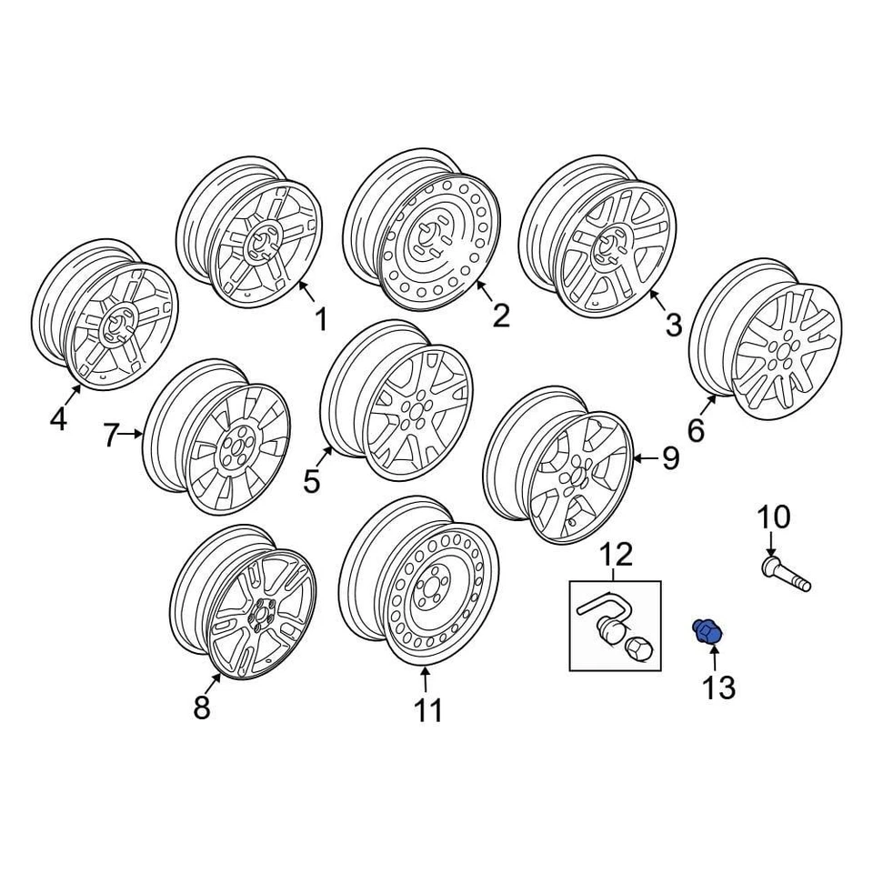 For Ford Police Interceptor Utility 2013-2019 Ford DG1Z1012A Wheel Lug Nut Foto 4 de 4