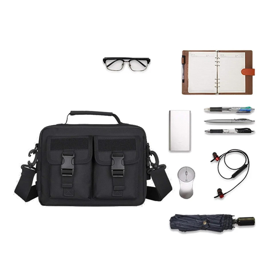 Multifunction Tactical Messenger Bag Nylon Shoulder Briefcase Handbags with U...