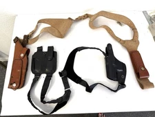 Lot of 2 Shoulder Gun Holster Safariland Black  KC91 S&W 5906 + Strong 924 21
