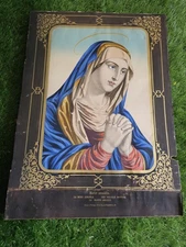 Antique Chromolithograph Mother Mary Druck U. Verlag The Amiable Mother