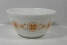 Vintage PYREX bowl 402 Town and Country Cross Stitch in Orange