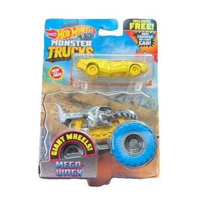 Hot Wheels Monster Truck Mega Wrex with Crushed Sedan- Sudden Stop