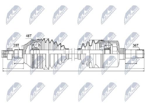 Original NTY Drive Shaft NPW-FR-042 For Ford