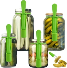 4 Pack Pickle Grabber Fork for Jar Olive Picker Pickle Lovers Kitchen Gadgets
