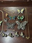 Butterfly Jewelry Mixed Lot of Necklaces Brooches, Pins , Pendants, Etc — photo 3