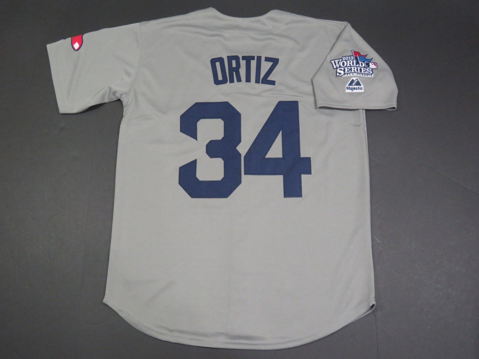 David Ortiz #34 Boston Red Sox 2013 World Series Jersey Gray