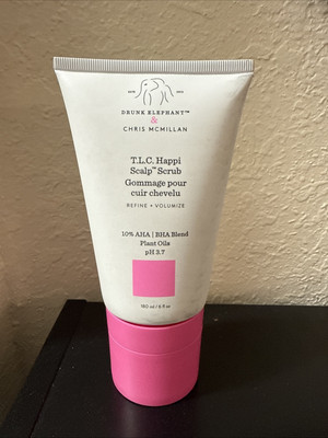 Drunk Elephant TLC Happi Scalp Scrub Refine Volumizer 10% AHA BHA Blend 6oz