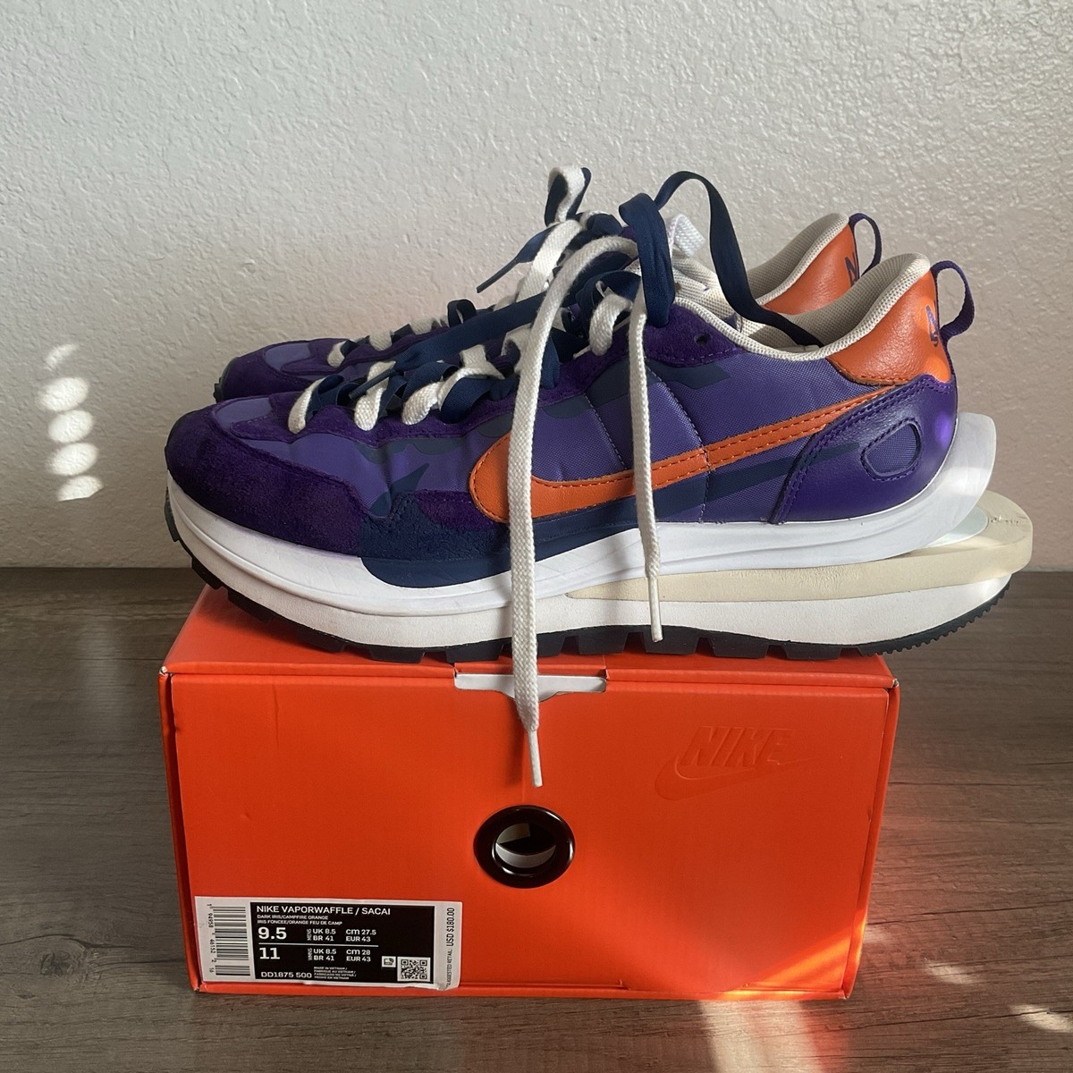 Size 9.5 - Nike VaporWaffle x Sacai Dark Iris 194958461522| eBay
