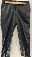 Express Faux Leather Pants Size 10R   High Rise, Black, Stretch Ankle-Length NWT