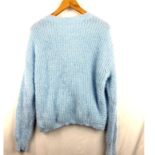 Rue 21 Light Blue Plush Cross Wrap Top SMALL - Picture 12 of 15