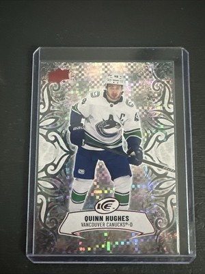 QUINN HUGHES 2024-25 UD ICE HOCKEY BLACK 1/1 #12
