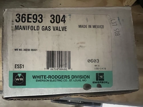 White Rodgers 36E93 304 Furnace Gas Valve