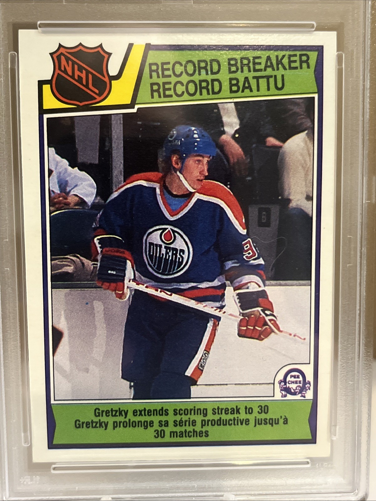 1983 O-PEE-CHEE RECORD BREAKER #212 WAYNE GRETZKY PSA 8 view 2